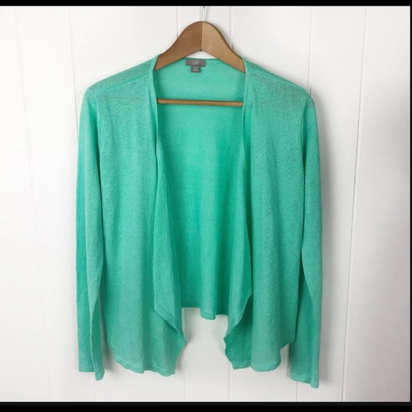 J. Jill Sweaters - J. Jill Green Linen Blend Shrug Sweater XS